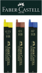 Faber-castell Super Polymer 0.35/0.5/0.7 mm Hb pie&scaron;tuko &scaron;vinelių rinkinys