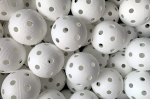 Fat Pipe Floorball Unihokėjaus kamuoliukų rinkinys komandai, 24 vnt., balti varžybiniai kamuoliukai, treniruočių kamuoliukai su Iff sertifikatu patikrinta kokybei