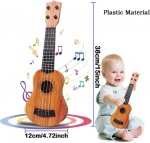 Vaiki&scaron;ka gitara, 38 cm mini gitara, ukulele vaikams, ukulele žaislas vaikams su 4 reguliuojamomis stygomis, ukulele gitaros žaislas mažyliams, pradedantiesiems, berniukams, mergaitėms