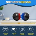 Wzone 3 cm rutulinis ferito magnetas, 4 magnetinių rutulių pakuotė nuo streso biurui, namams, ventiliatorių gamybai ir kūrybai