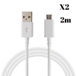 "Kabelis 2m žaidimų pultui Xbox One, Xbox One S, Xbox One Elite, Xbox One X - Micro USB kabelis 2 metrai [LOT 2] Phonillico&reg;"
