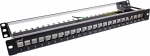 Inline&reg; Patch Panel 24 lizdų Keystone tu&scaron;čia plok&scaron;tė Patch Panel su i&scaron;traukiamu 19 colių 1he Black Ral9005