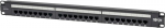 Eaton Cat6 Poe+ 24 prievadų Rj45 ethernet 1u rack mount Eia/tia 568a/b laidų standartai, skirti 110 ir Krone jungtims, juodas (n252-p24)