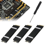 M2 ssd heatsink'as, m.2 au&scaron;intuvas 2280, aliuminio heatsink'as, pc au&scaron;inimo radiatorių rinkinys, heatsink'as, plok&scaron;čias m.2 au&scaron;intuvas, silikoninis termo padėklas, suderinamas su ps5, puslaidininkių įrenginių au&scaron;intuvas su atsuktuvais, 3
