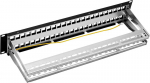 Profipatch patch panelis 19 colių 24 prievadų paskirstymo skydelis Keystone modulių stovo montavimui 1u juodas