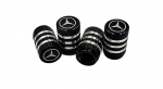 "Mercedes" aliuminio vožtuvų dangteliai - 4 vnt., juodi stilingi dangteliai jūsų automobiliui