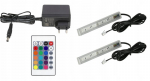2x Led Rgb ap&scaron;vietimas vitrinoms, lentynoms, stiklams