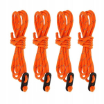 At&scaron;vaitinis palapinės virvės įtempiklio rinkinys Paracord 4vnt x 2m Oranžinis A