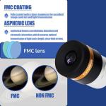 Svbony 4 mm plataus kampo okuliaras 62 &deg; asferinis lę&scaron;io okuliaras teleskopui