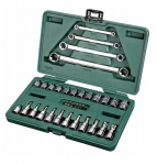 35 dalių Torx ir E-torx antgalių bei lizdų rinkinys