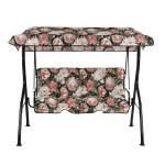 Sodo supynės terasa &bdquo;Tora Black Edition&ldquo; su gėlėta stogine, 3 vietų