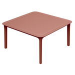 Lauko kavos staliukas Ferne Rimo deginto plytų atspalvio plastikas 77,5x77,5 cm