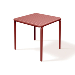 Metalinė lauko stalo Ferne Brene retro raudona kvadratinė 79,5 x 79,5 cm