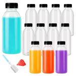 Ybcpack 12 vnt. kar&scaron;čiui atsparių 450 ml plastikinių butelių užpildymui, tinkami plauti indaplovėje, pagaminti i&scaron; Pp plastiko, daugkartinio naudojimo sulčių buteliai su valymo &scaron;epečiu ir silikoniniu piltuvėliu