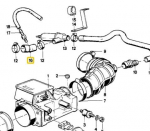 BMW 325e E30 528e E28 1982-1988 Tu&scaron;čios eigos oro reguliavimo vožtuvo žarna 11631276651A originali
