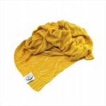 Geltonas bambukinis pledas bebaby 100% bambukas