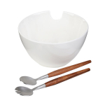 MOOKA keraminė salotinė su indais balta 24 cm HOMLA