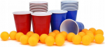 Beer pong alaus stalo teniso žaidimas 24 puodeliai 24 kamuoliukai žaidimo rinkinys