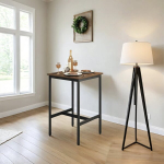 Baro stalas, 60 x 60 x 92 cm, Ruda-Juoda, Baarilaud, VASAGLE LBT25X, 60 x 60 x 92 cm, Pruun-Must