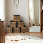 Saugojimo dėžė, 6 vnt. rinkinys, 30 x 30 x 30 cm, Senovinis rudas-juodas, Hoiukast, 6-osaline komplekt, 30 x 30 x 30 cm, vintage pruun-must