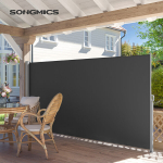 &Scaron;oninė markizė, 160x450 cm, Antracitas., K&uuml;lgmine varikatus, SONGMICS, 160x450 cm, antratsiit.