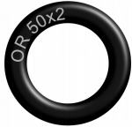 O-žiedas 50x2 mm Nbr70 guminis alyvai atsparus sandariklis - 100 vnt