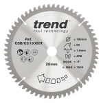 Trend Craft Pro pjūklo diskas - 190 mm skersmens, 20 mm skylė, 60 dantų Tct