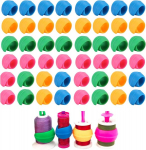 Spool huggers, 48 vnt., silikoniniai siūlų ritės laikikliai, skirti siūlų galiukams kontroliuoti