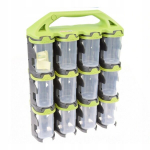 Organizeris Q2x24 alyvuogės spalvos Questsystem talpyklos