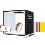 Puluz Box &scaron;e&scaron;ėlių neturintis fotografinis Led palapinė su kilimėliu, 5500k, nuotraukoms, 25 cm