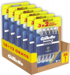 Gillette Sensor3 Comfort vienkartiniai skustuvai vyrams, skustuvas su Lubrastrip drėkinamąja juostele, 3 + 2 skustuvai