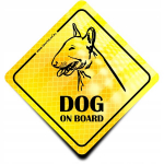 Atspindinti įspėjamoji lipdukas &scaron;uo dog on board