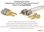 Nakamichi Fanlock Excel Series 24k paauksuoti bananiniai ki&scaron;tukai, 10awg - 18awg, 4 mm storio, skirti garsiakalbių stiprintuvui, Hi-fi stereo namų kino garso kabelio greita jungtis, 24 vnt. (12 poros)