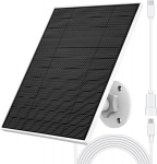 Saulės baterija, skirta eufy kamerai, 5w saulės baterija, suderinama su eufycam 3/3c/2/2 pro/2c/2c pro/e/e20/e40/l20/l40, 5v saulės baterija su usb-c jungtimi, micro usb adapteris, ip65 atsparus vandeniui