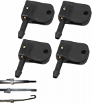 Wjelet 4 purk&scaron;tukų rinkinys, skirtas Espace 3 Sprinter I Sprinter 2, Vito W638, V-class W638, Smart Fortwo Crafter priekinio stiklo apiplovimo purk&scaron;tukams, valytuvo purk&scaron;tukas priekinio stiklo apiplovimo purk&scaron;tukas