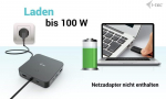 Įkroviklis ne&scaron;iojamam kompiuteriui I-tec Usb-c 3 x 4k dokas &ndash; 2 x Displayport, 1 x Hdmi, 1 x Usb-c 3.2 Gen2 10 Gbps, 1 x Usb-c 3.2 Gen2 10 Gbps + Pd, 3 x Usb-a 3.2 Gen1 5 Gbps, 2 x Usb 2.0, Glan, Mic/audio