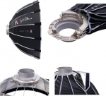 Aputure Light Dome Mini Iii gilus a&scaron;tuonkampis Bowens jungties softbox su korio tinkleliu, skirtas Amaran 300c 150c 200x S 100d S Aputure 600d 600x Pro