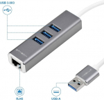 Gtmedia Usb &scaron;akotuvas duomenų perdavimo skirstytuvas gigabitinis ethernet adapteris 4 prievadų Usb-a 3.0 į Rj45 keitiklis 10/100/1000 Mbps suderinamas su Win7/8/10, Mac Os, Linux ir Vista
