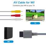 Mcbazel kompozitinis audio video Av kabelis, skirtas Wii ir Wii U konsolei