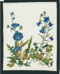 Clover Bluebells stalo takelio kryželiu siuvinėjimo rinkinys