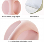 4 virtuvės durelių rankenų rinkinys, durelių rankenos, rankenos virtuvės spintelėms, stalčių rankenos, balkono durų rankena, lipnus durų rankenėlė, spintai, virtuvei, stumdomoms durims, balkono durims (4 spalvos)