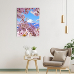 Dcidbei "pasidaryk pats" deimantinė tapyba vy&scaron;nių žiedai japonija 40 x 50 cm - 5d deimantinė tapyba pagal skaičius gėlės peizažas - didelis kryželiu siuvinėtas kalnų fuji paveikslas su deimantais