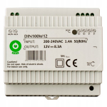 Maitinimo &scaron;altinis 230v 12v 8a 100w ant Din bėgelio impulsinis transformatorius Led lemputėms