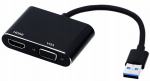 Pawonik usb 3.0 į hdmi + vga adapteris grafikos plok&scaron;tė hub adapteris
