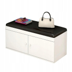 Batų spintelė baltas suoliukas modernus erdvus palėpėje