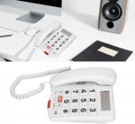 Laidinis telefonas, LD‑265CID laidinis telefonas su dideliais mygtukais, rinkimas vienu spustelėjimu, laisvų rankų įrangos skambintojo ID, telefonas, skirtas naudoti namuose, skirtas senjorams su klausa