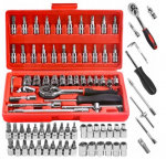 Galvučių rinkinys su praktiniu dėklu ir terk&scaron;le Happy people, 46 vnt.