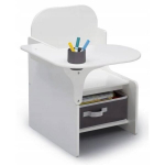 Vaiki&scaron;kas staliukas su kėdute ir daiktadėže, baltas