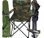 Sulankstoma Turistinė Kėdė + NEMOKAMAI kėdės ne&scaron;imo krep&scaron;ys, green/brown edition