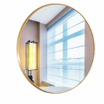 Didelis apvalus pramoninis vonios kambario veidrodis gyvenamasis kambarys miegamasis auksas 70cm xxl